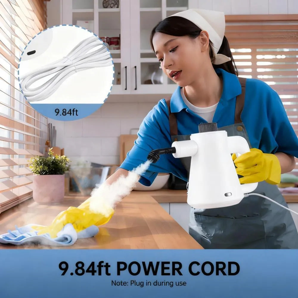 Multi-Surface Cleaner with Safety Lock: 1000W, 3.5 Bar & 7 Attachments