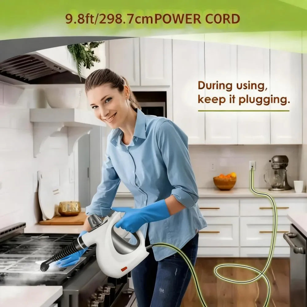 All-in-One Handheld Steam Cleaner with 12 Accessories