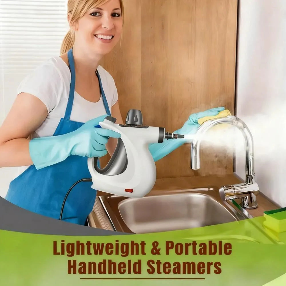 All-in-One Handheld Steam Cleaner with 12 Accessories