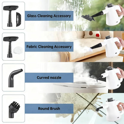Multi-Surface Cleaner with Safety Lock: 1000W, 3.5 Bar & 7 Attachments